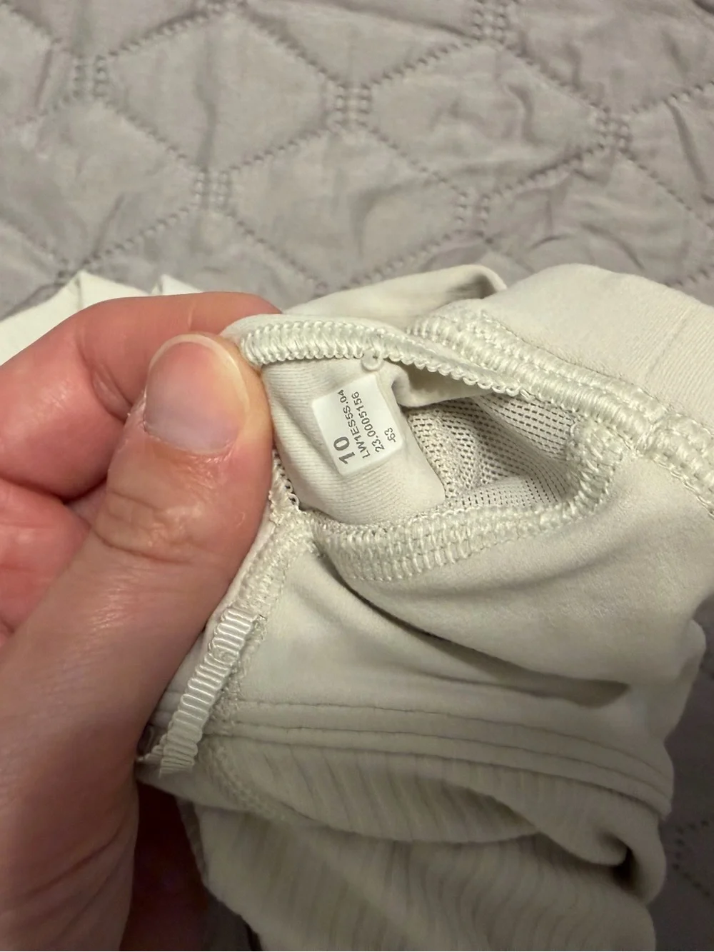 Lululemon Ribbed Nulu Asymmetrical Yoga Tank Top Off White - Size 10